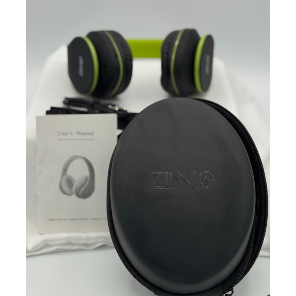ZIHNC Bluetooth Over the Ear Headphones - WH-816 - Green - Excellent Condition!